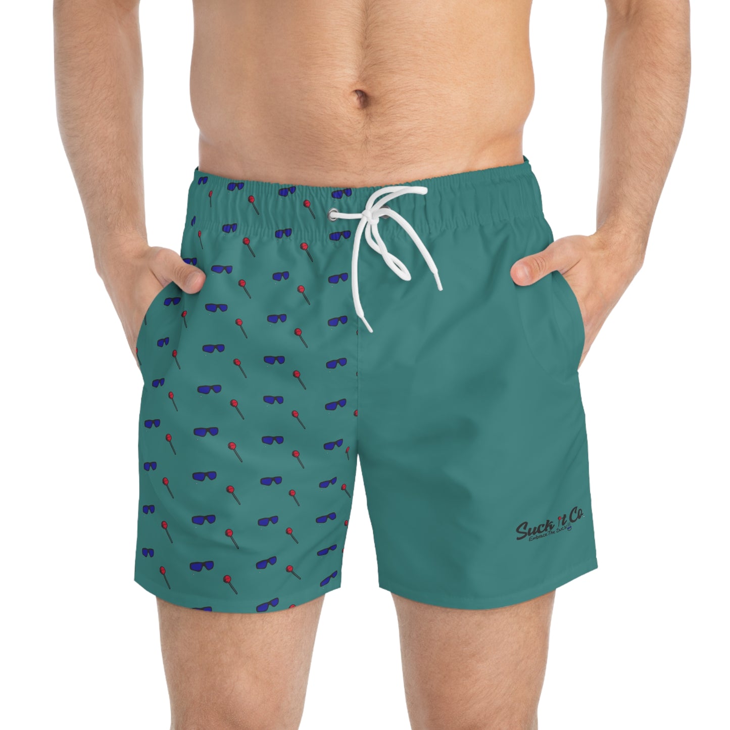 Teal Swim Trunks