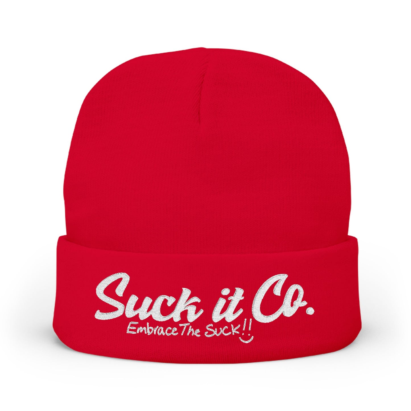 Embroidered Knit Beanie